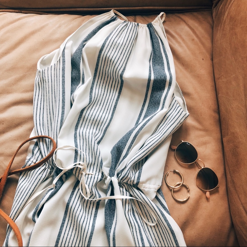 Joie white and blue summer dress.